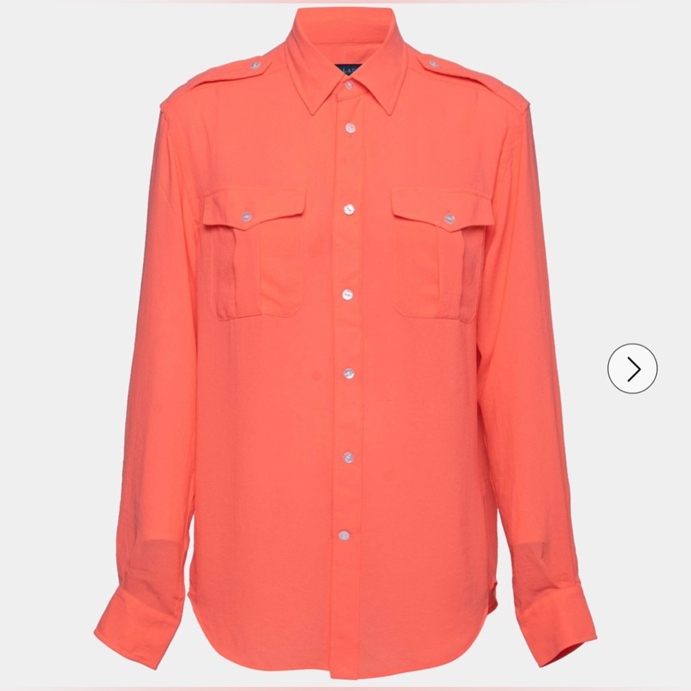 Ralph Lauren orange Crepe Relaxed fit size 2